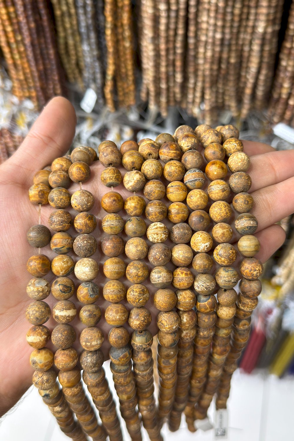 Tibet Akik Taşı Küre Kesim 10mm Doğal Taş Dizi