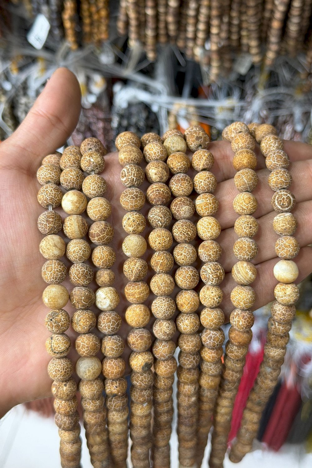 Tibet Akik Taşı Küre Kesim 10mm Doğal Taş Dizi