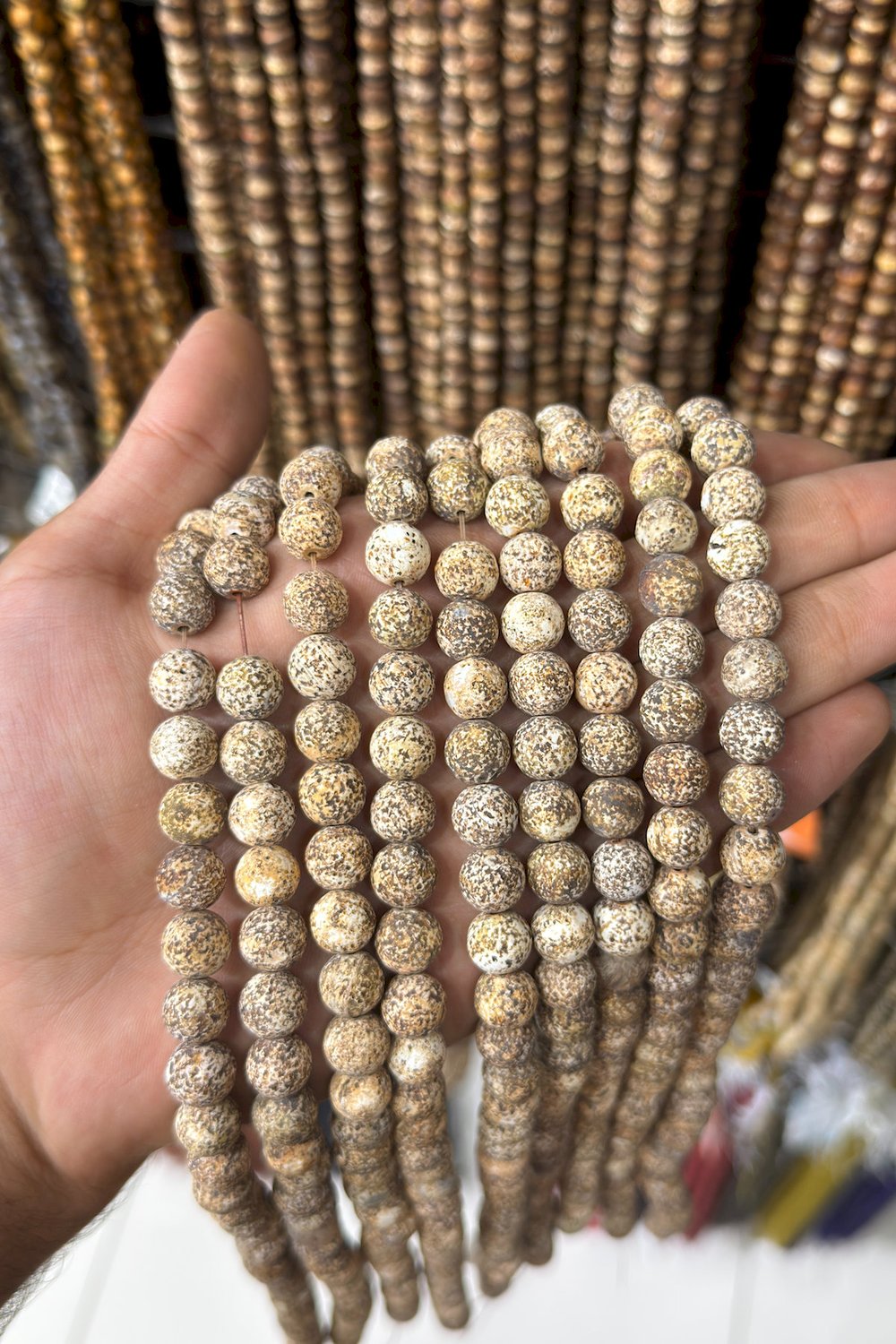 Tibet Akik Taşı Küre Kesim 10mm Doğal Taş Dizi