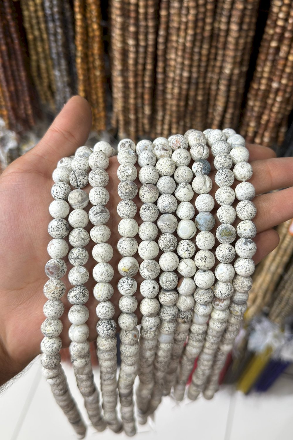 Tibet Akik Taşı Küre Kesim 10mm Doğal Taş Dizi