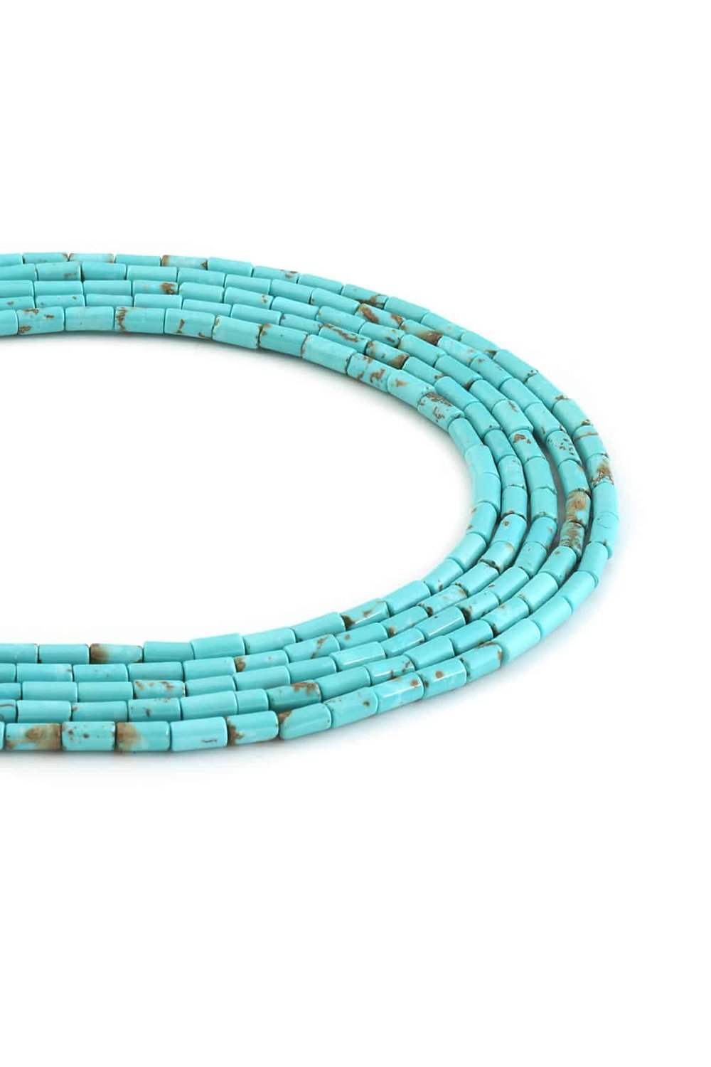 Turquoise Natural Stone Cylinder Cut 3x6mm String Of Beads