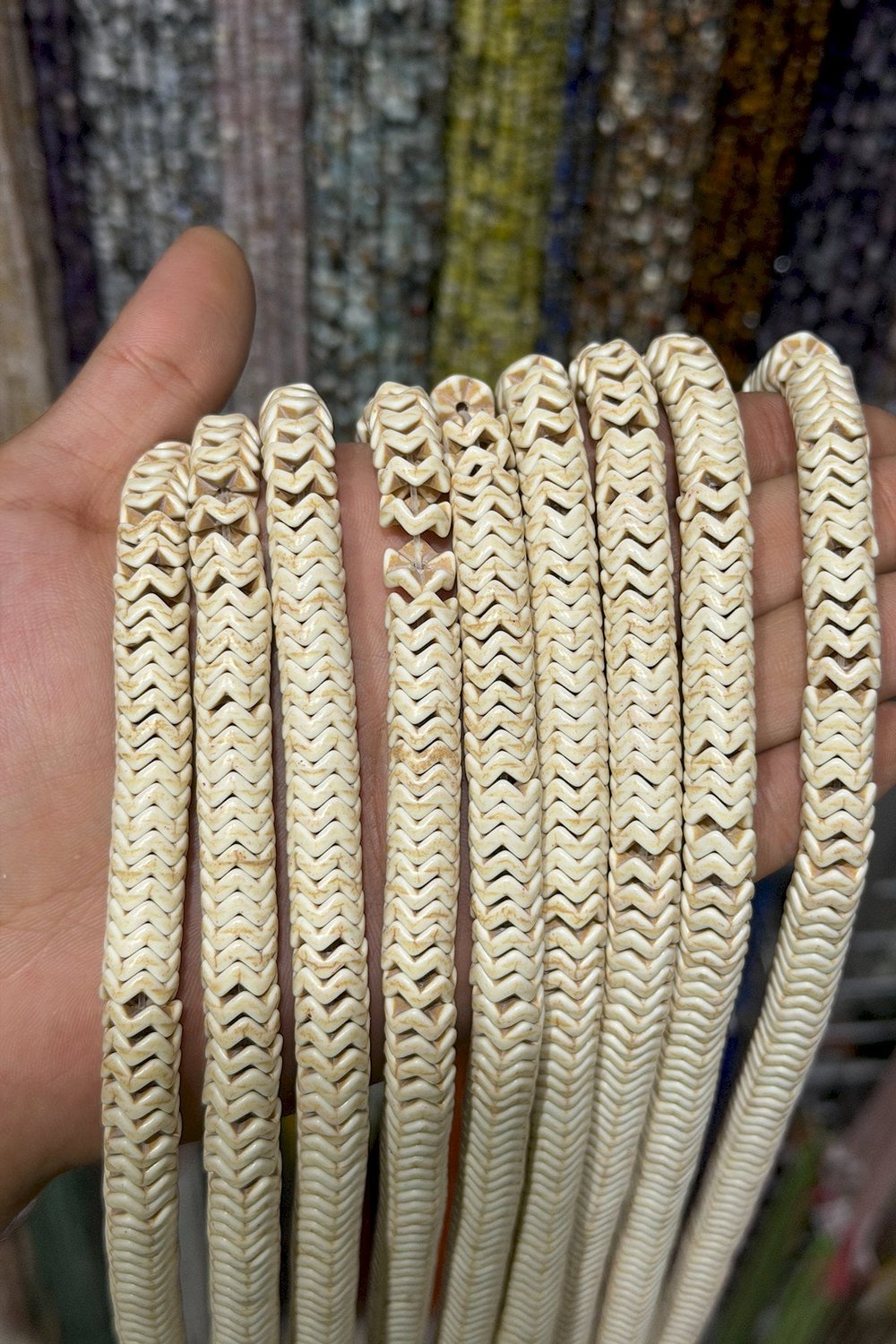 Turkuaz Taşı Rondela Kesim Parlak Beyaz 10x3mm Doğal Taş Dizi [B+]