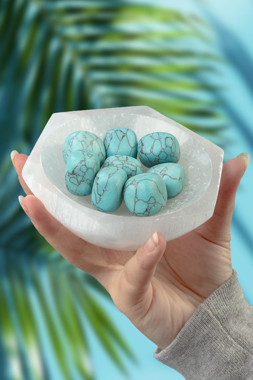 Turkuaz Taşı Tamburlanmış Kütle - 100 Gram