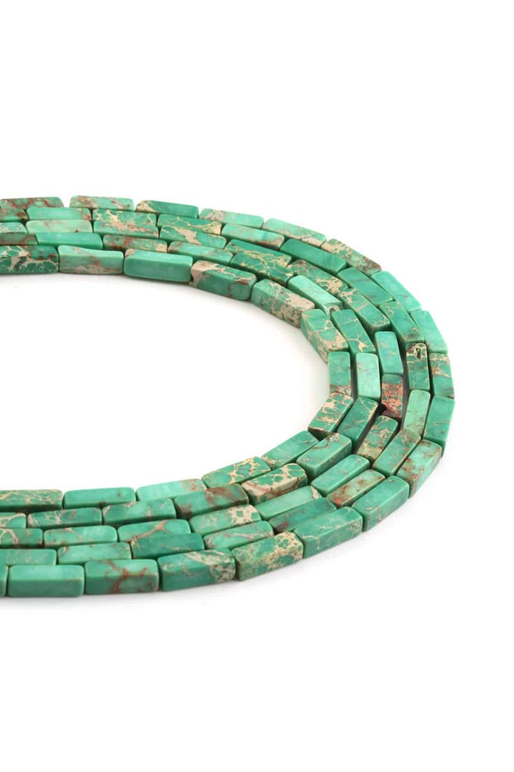 Varisit Natural Stone Rectangular Cut 4x13mm String Of Beads [A]