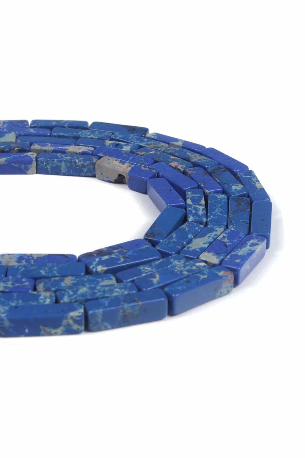 Varisit Taşı Dikdörtgen Kesim Parlak Koyu Mavi 4x13mm Doğal Taş Dizi