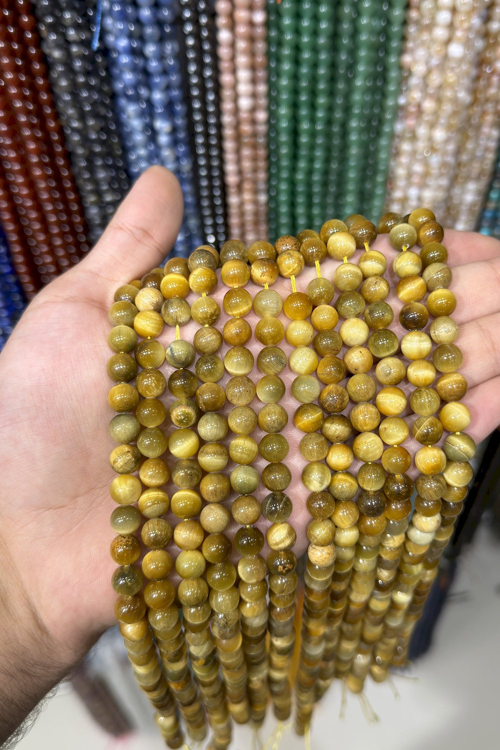 Varisit Taşı Küre Kesim Parlak Su Yeşili 8mm Doğal Taş Dizi