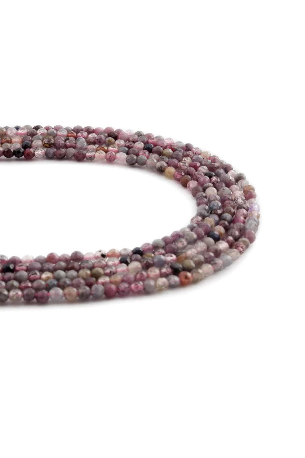 Ruby and Sapphire Natural Stone Shiny Globe Crystal Cut 2mm String Of Beads