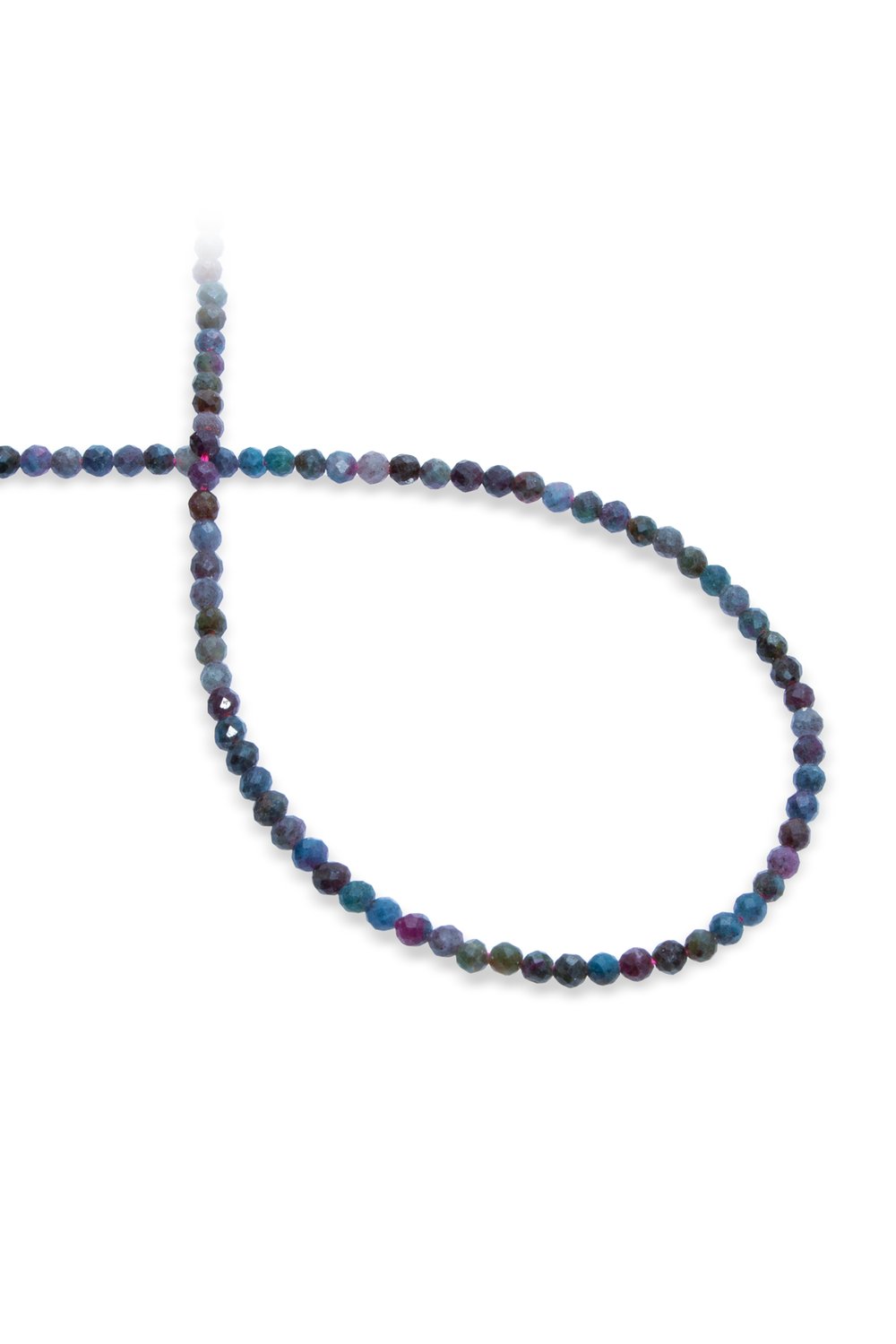 Ruby Stone Sapphire Faceted Round 3mm Bead Strand