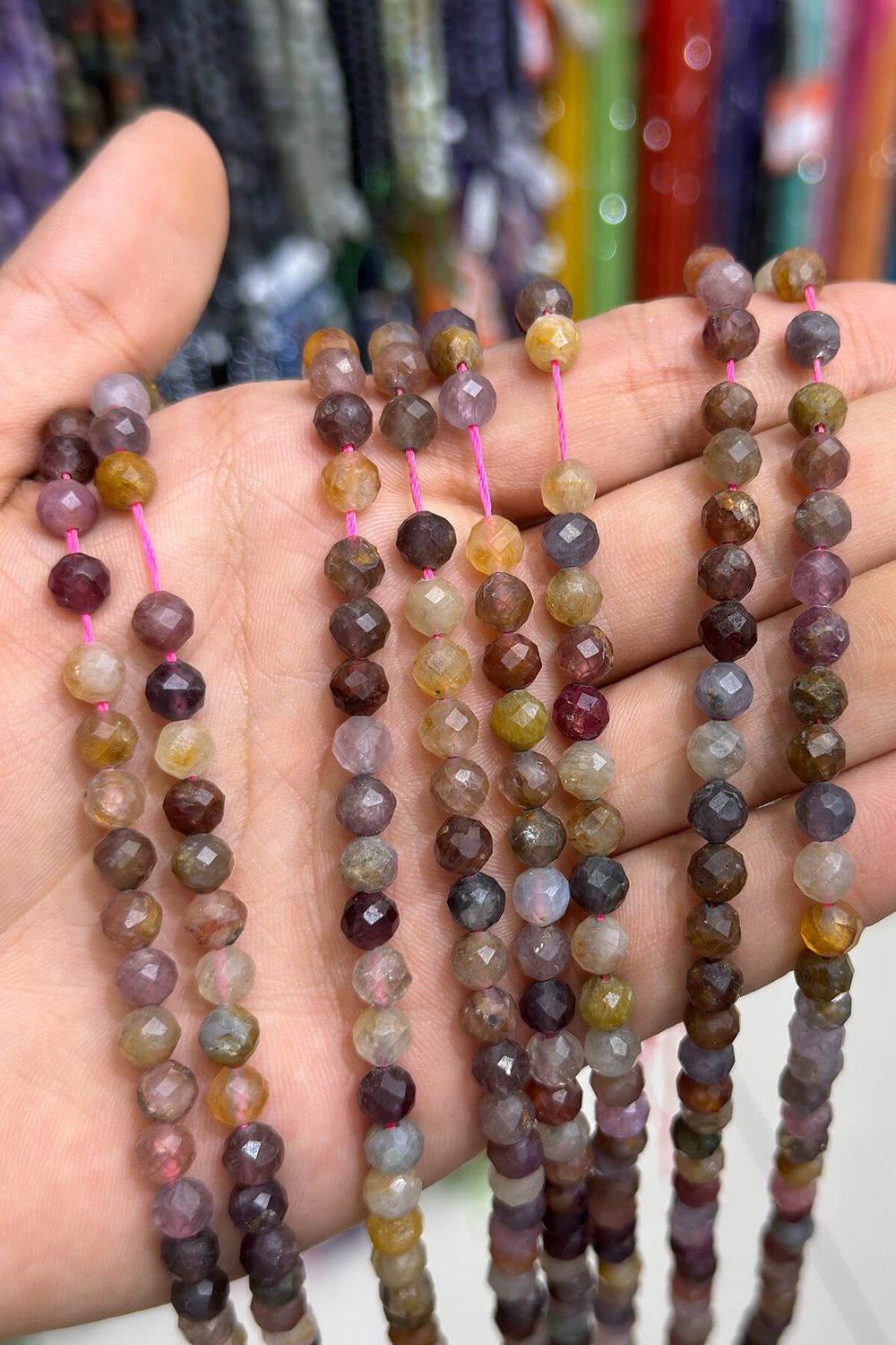 Yakut Taşı Küre Kristal Kesim Parlak 6mm Doğal Taş Dizi [AA]