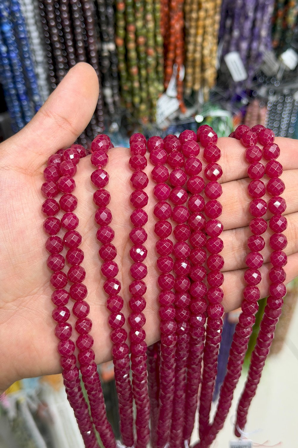 Yakut Taşı Özel Kesim 8mm Doğal Taş Dizi