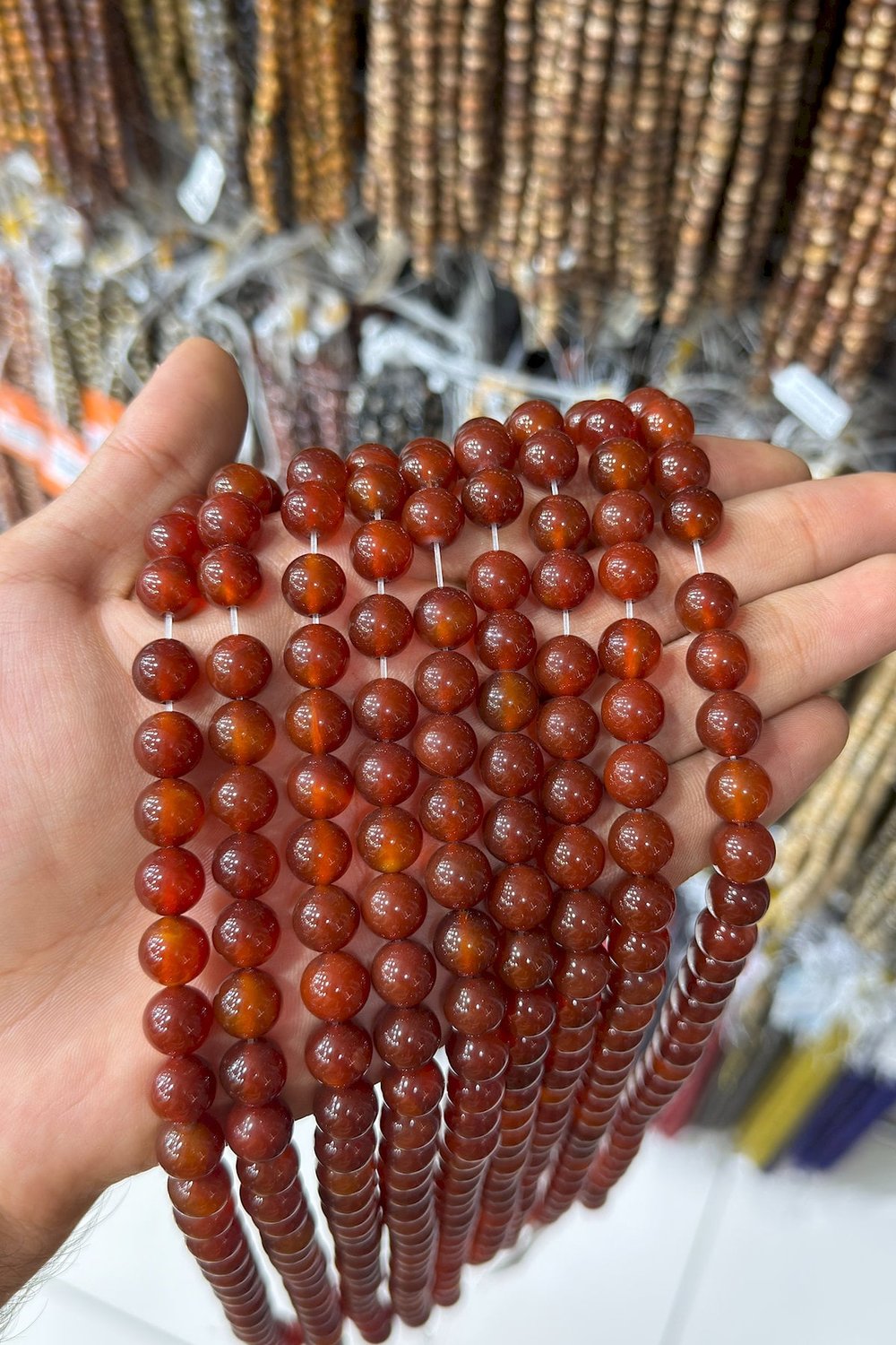 Yemen Akik Taşı Küre Kesim 10mm Doğal Taş Dizi