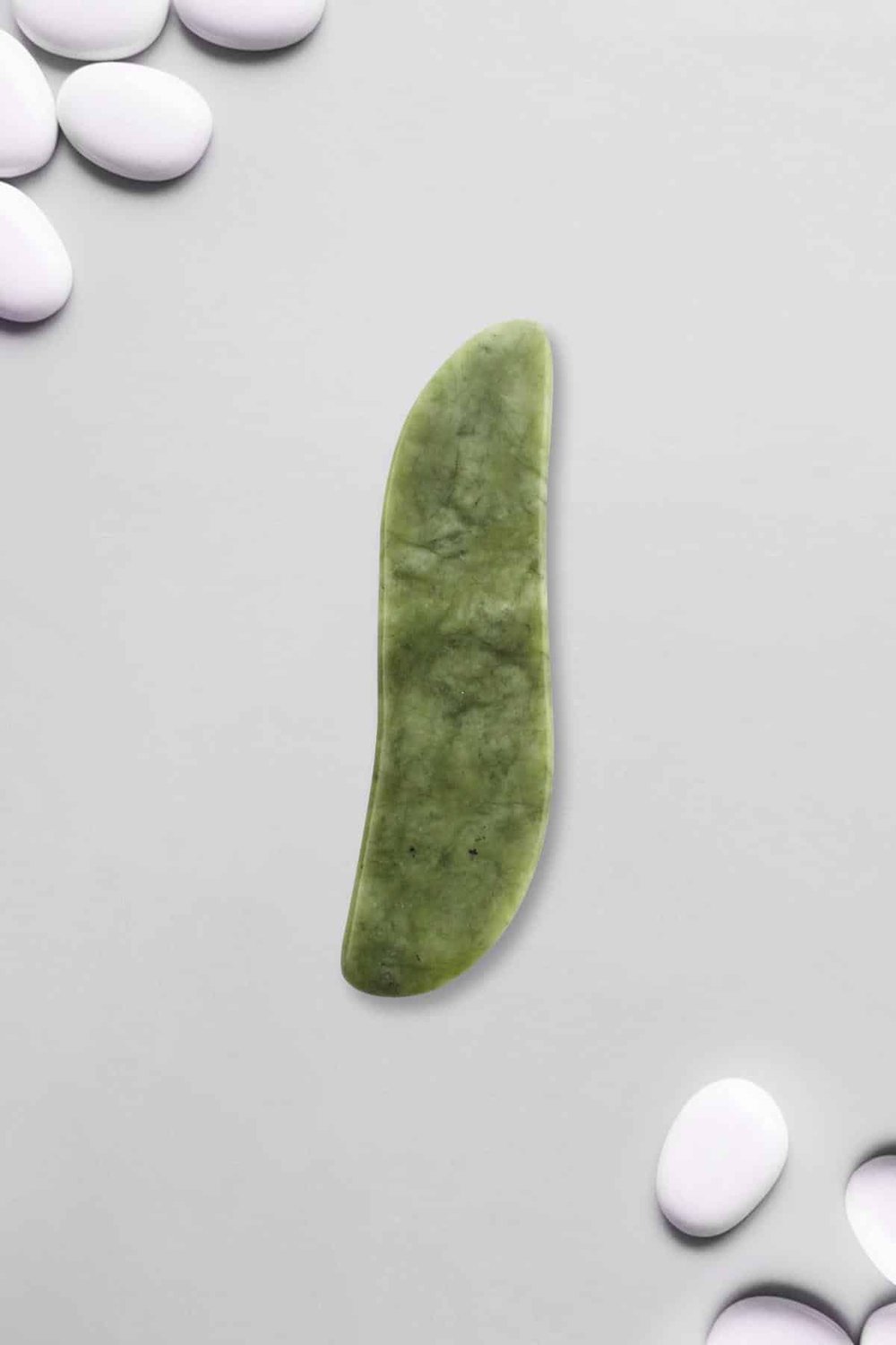 Jade Natural Stone Gua Sha Bumerang Cut Face Massage Tool