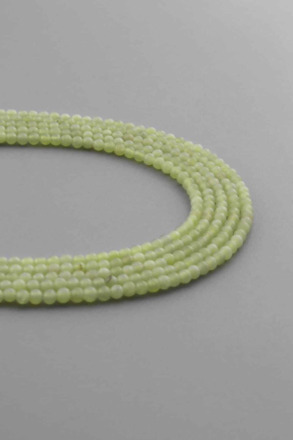 Jade Natural Stone Shiny Light Green Globe Cut 2mm String Of Beads