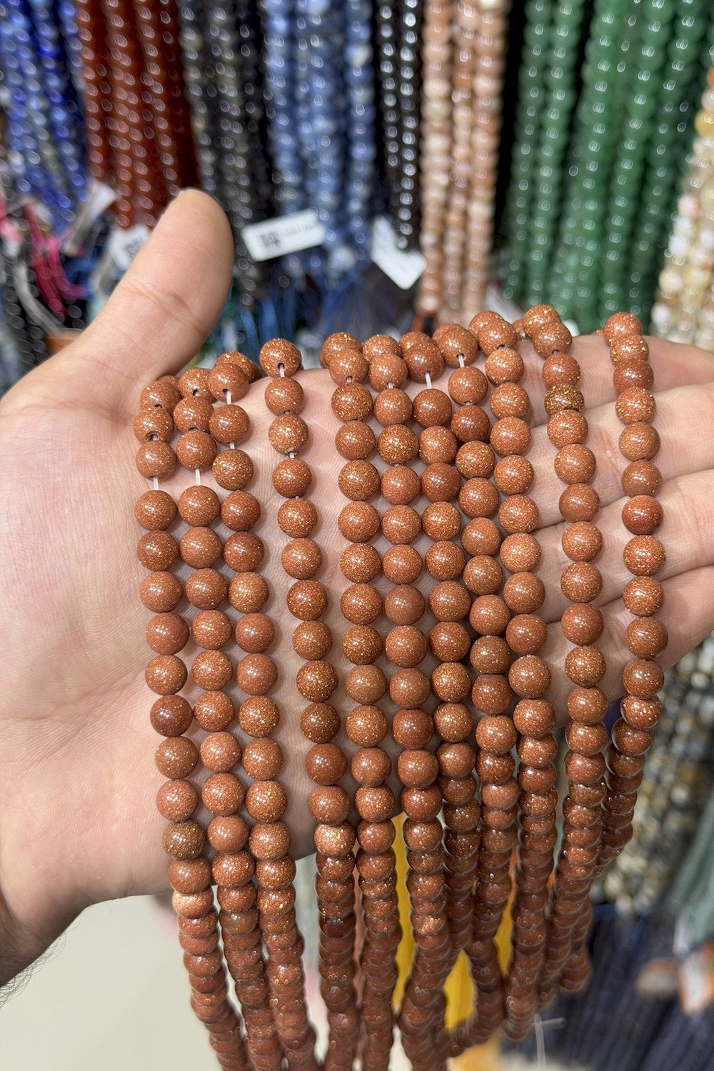 Yıldız Taşı Yıldız Küre Kesim Parlak Turuncu 8mm Doğal Taş Dizi [AA]
