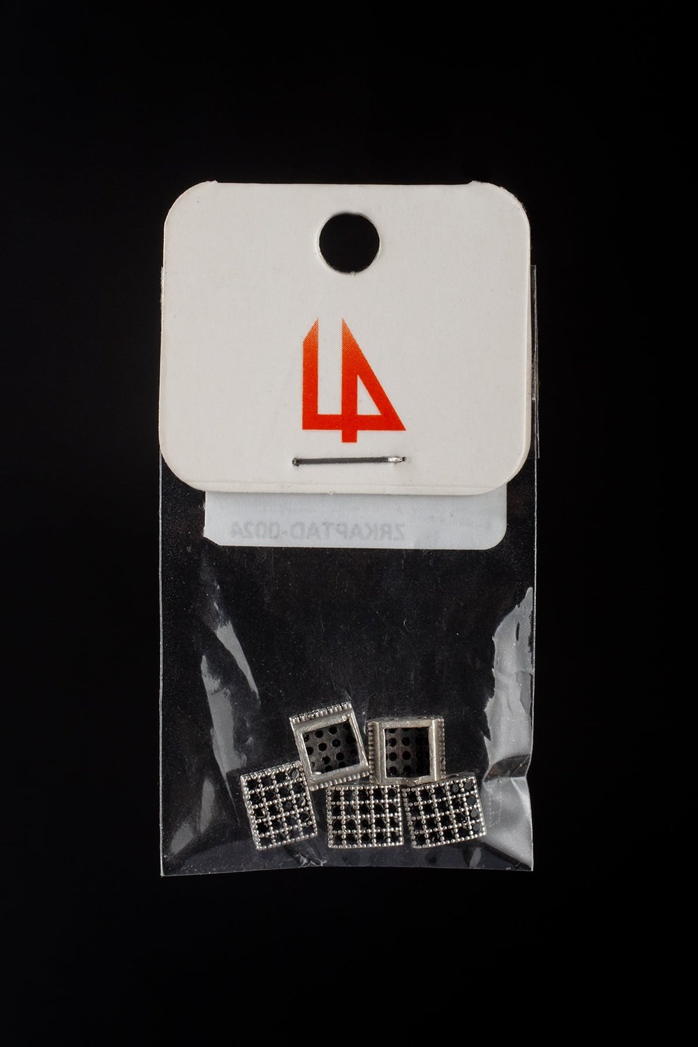 Zirkon Antik Gümüş Bombeli Kare Çift Delik Aparat 7x6mm
