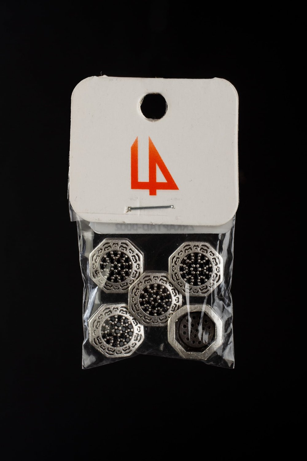 Antik Gümüş Sekizgen Zirkon Tek Delik Aparat 13 mm