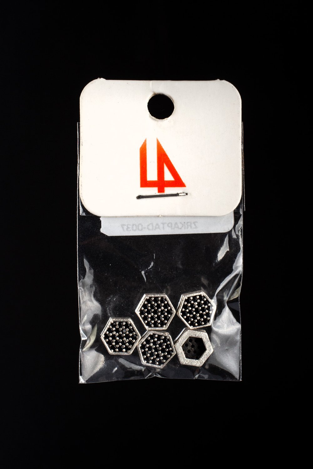 Zirkon Antik Gümüş Yassı Altıgen Tek Delik Aparat 8x8mm