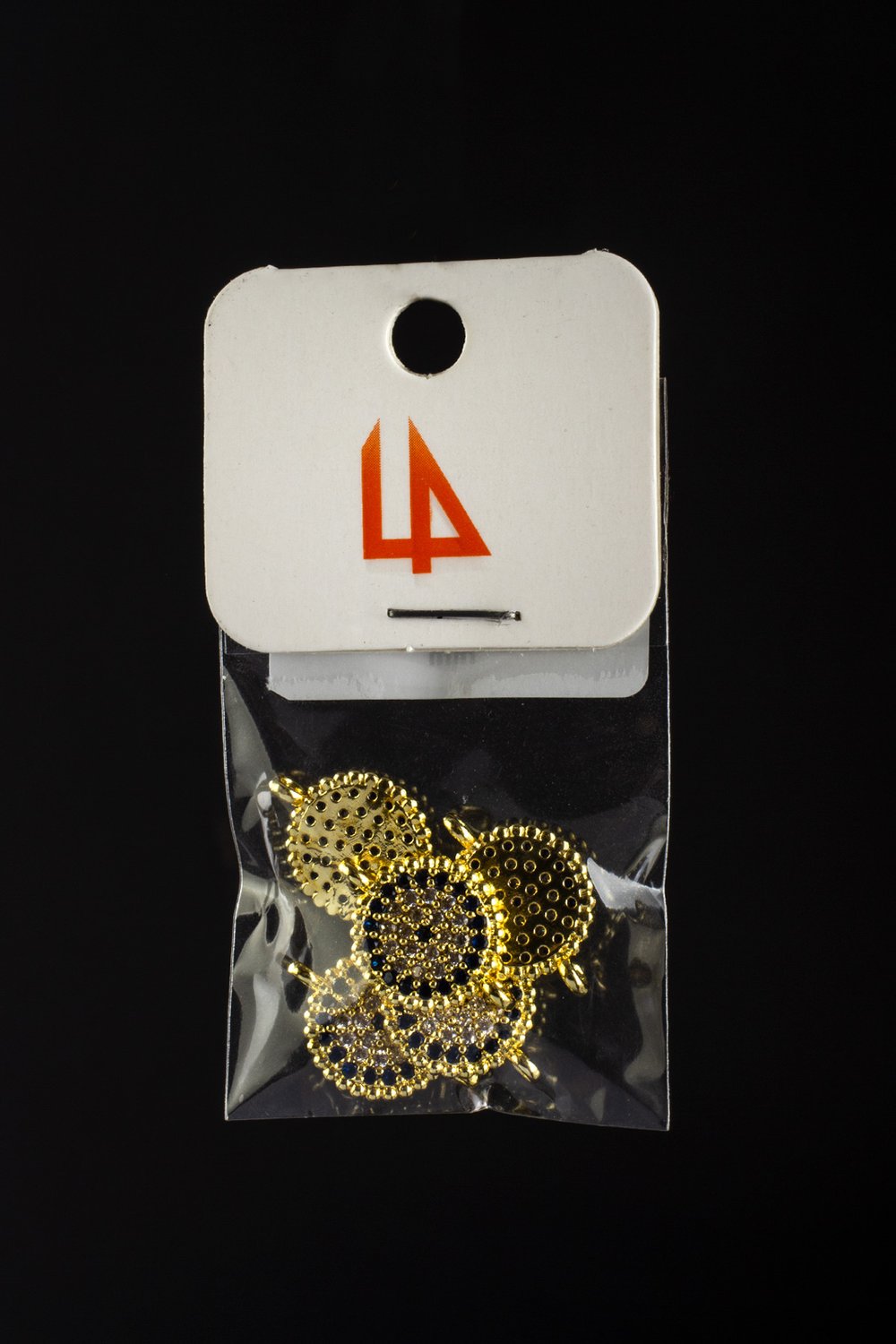 Zirkon Gold - Beyaz Baget Kesim 10x12mm Takı Aparatı - 5 Adet