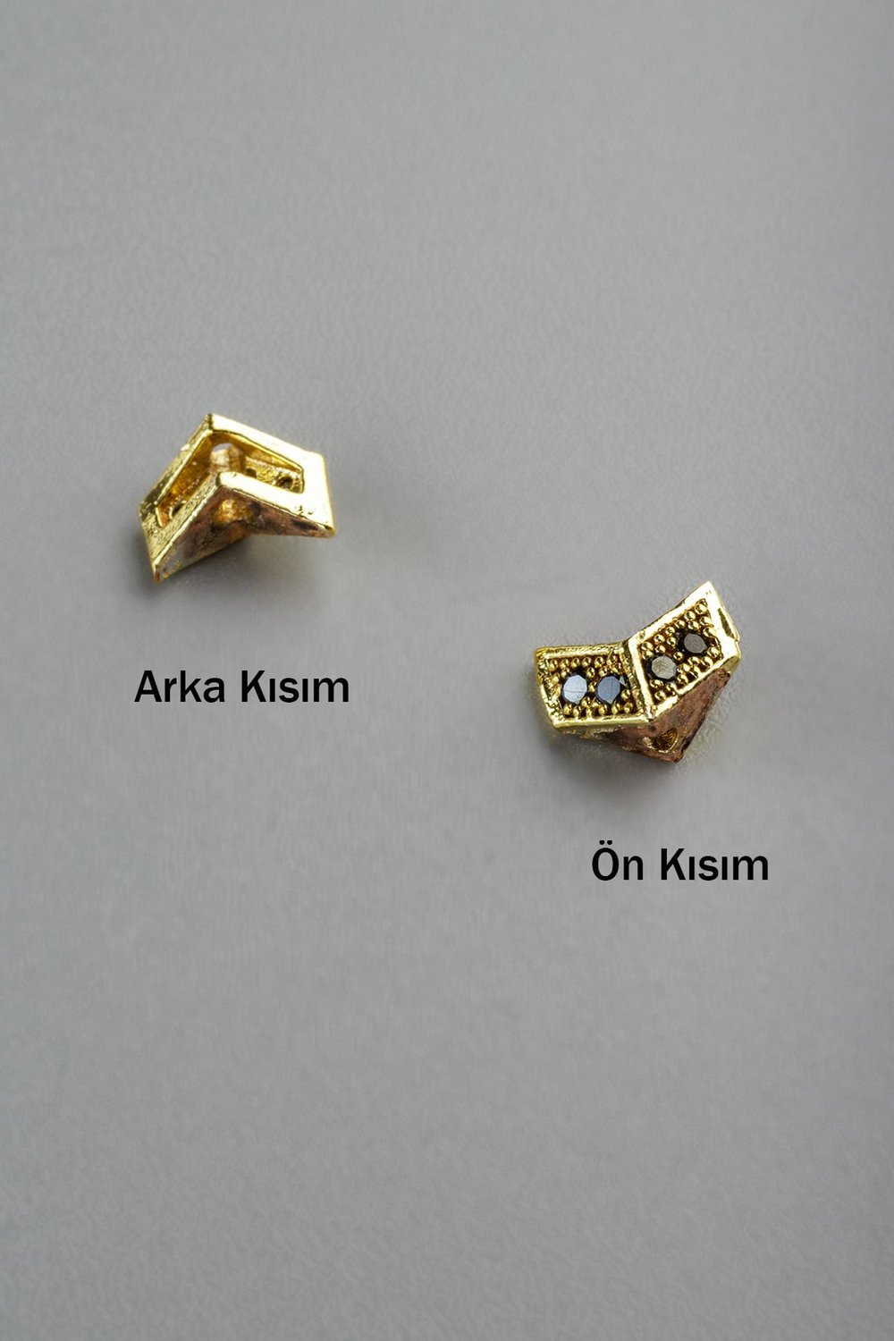 Zirkon Gold Çavuş Tek Delik Aparat 6x4mm