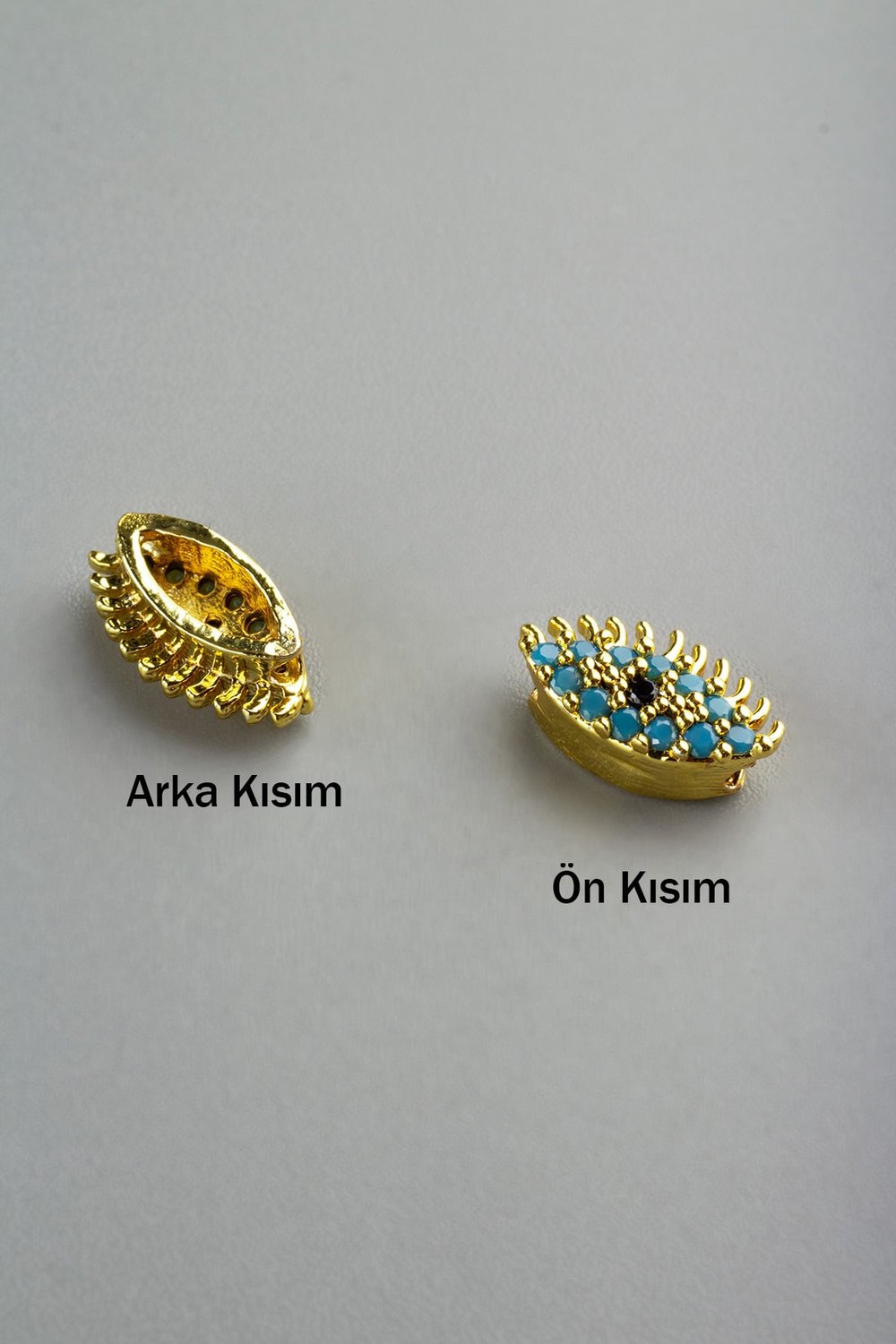 Zirkon Gold Göz Tek Delik Aparat 7mm