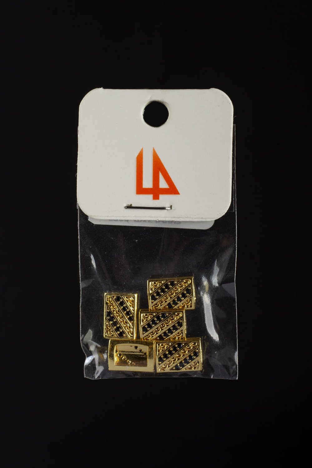 Zirkon Gold Kanallı Dikdörtgen 10x7mm Takı Aparatı