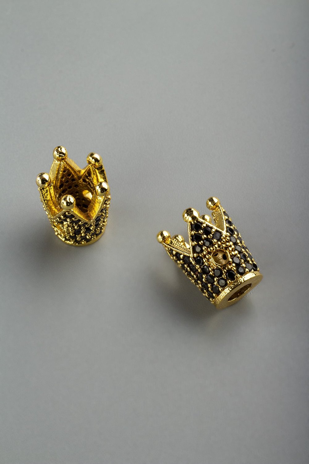 Zirkon Gold Kral Tacı Tek Delik Aparat 8x13mm