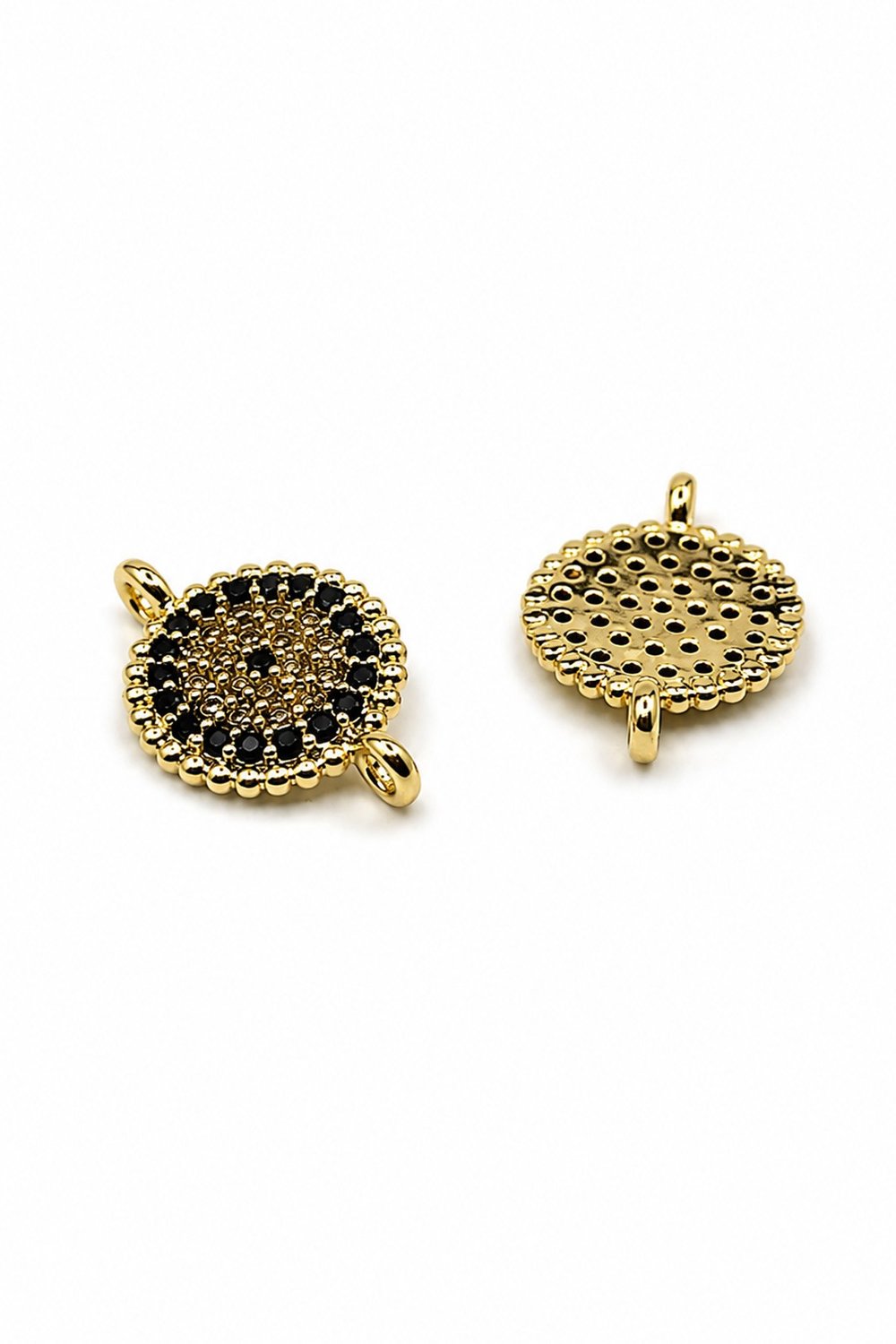 Zirkon Laci Gold Nazar Yuvarlak 20mm Takı Aparatı
