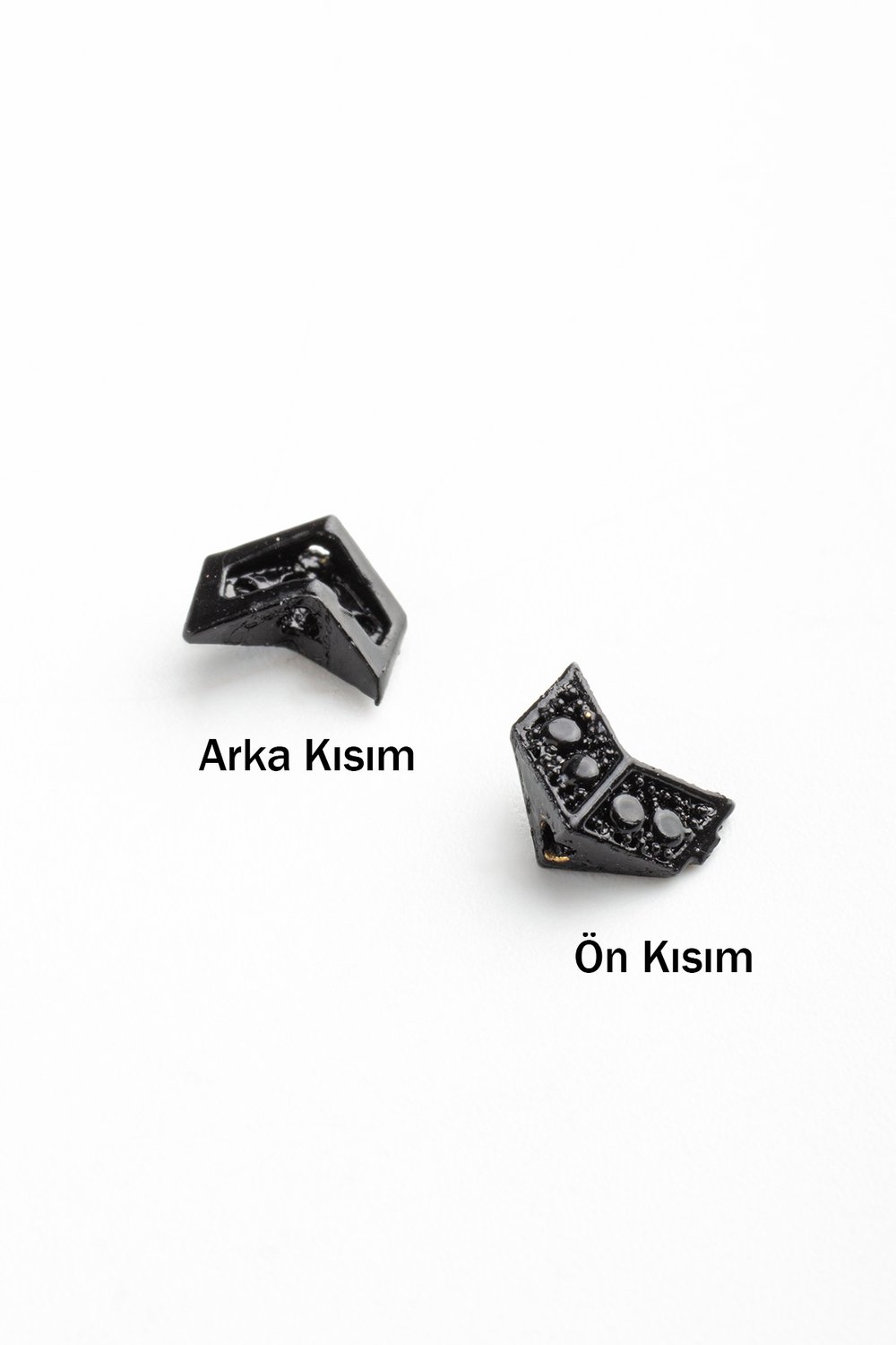 Zirkon Siyah Çavuş Tek Delik Aparat 6x4mm