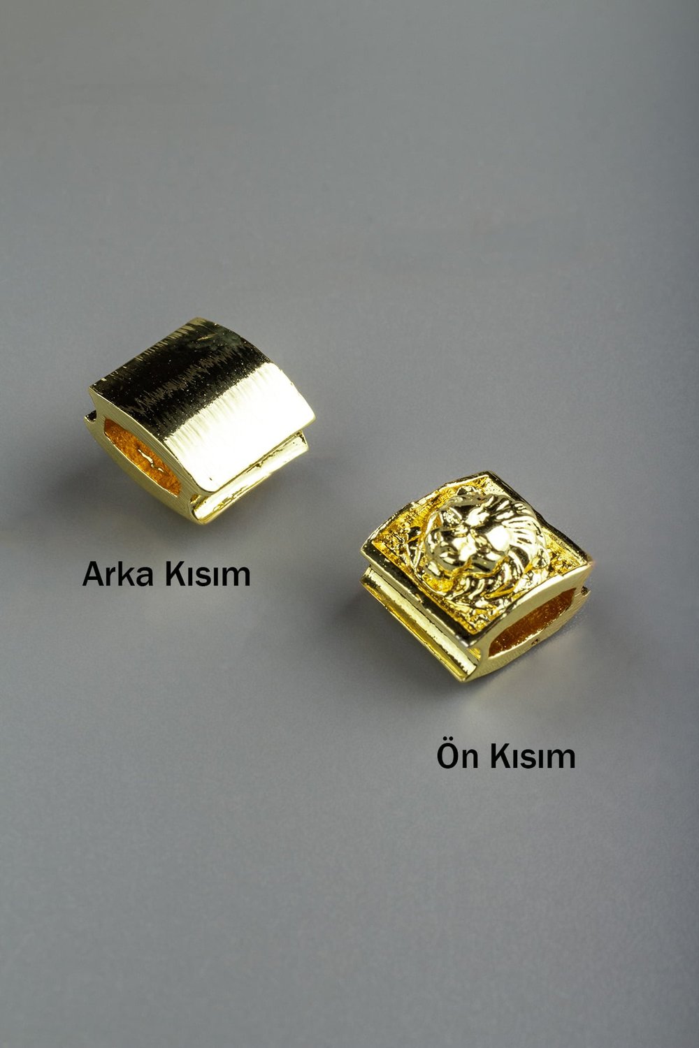 Zirkon Siyah Dikdörtgen Piramit Çift Delik Aparat 8x3mm