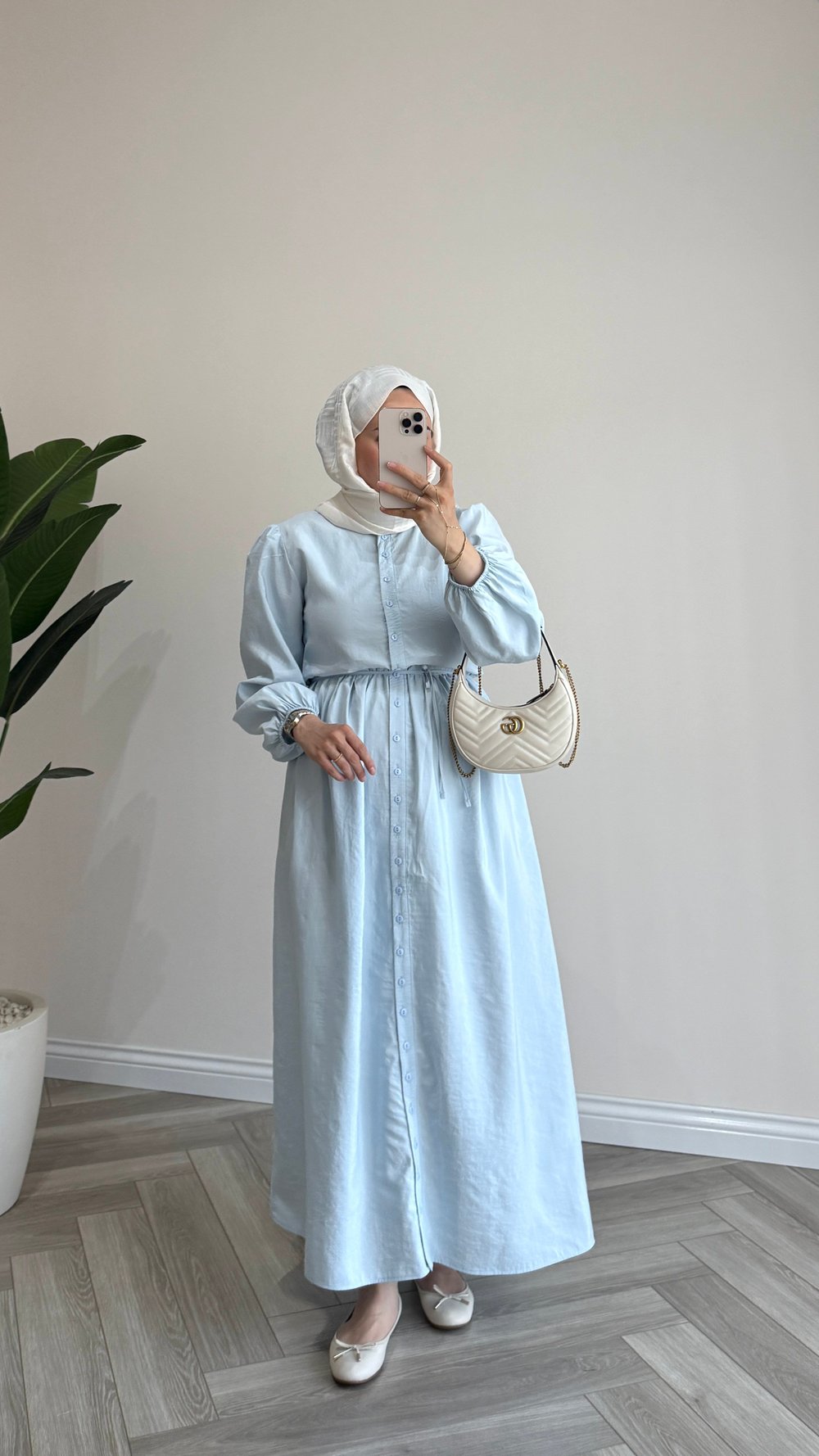 Basic Paraşüt Elbise | Bebe Mavisi