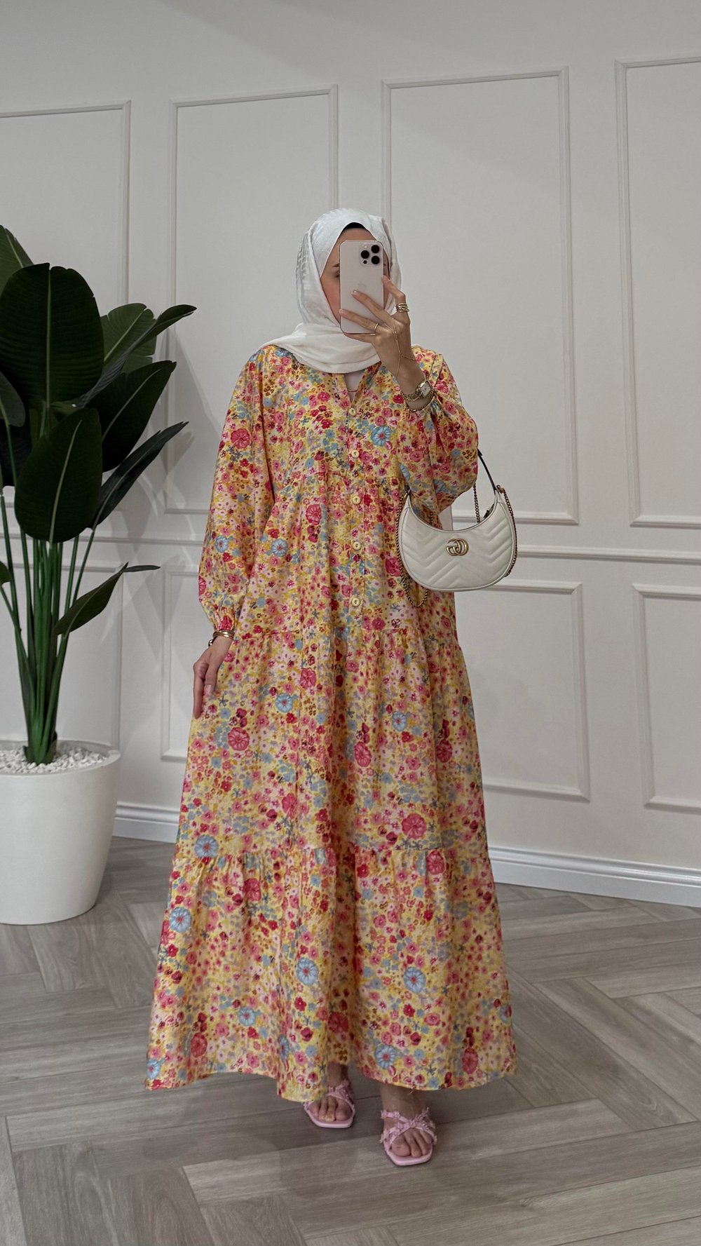 Flora Elbise Sarı