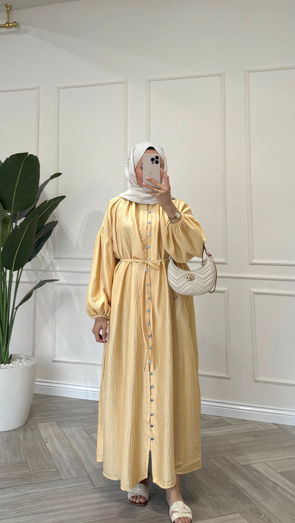 Oversize Royal Elbise | Butter Yellow