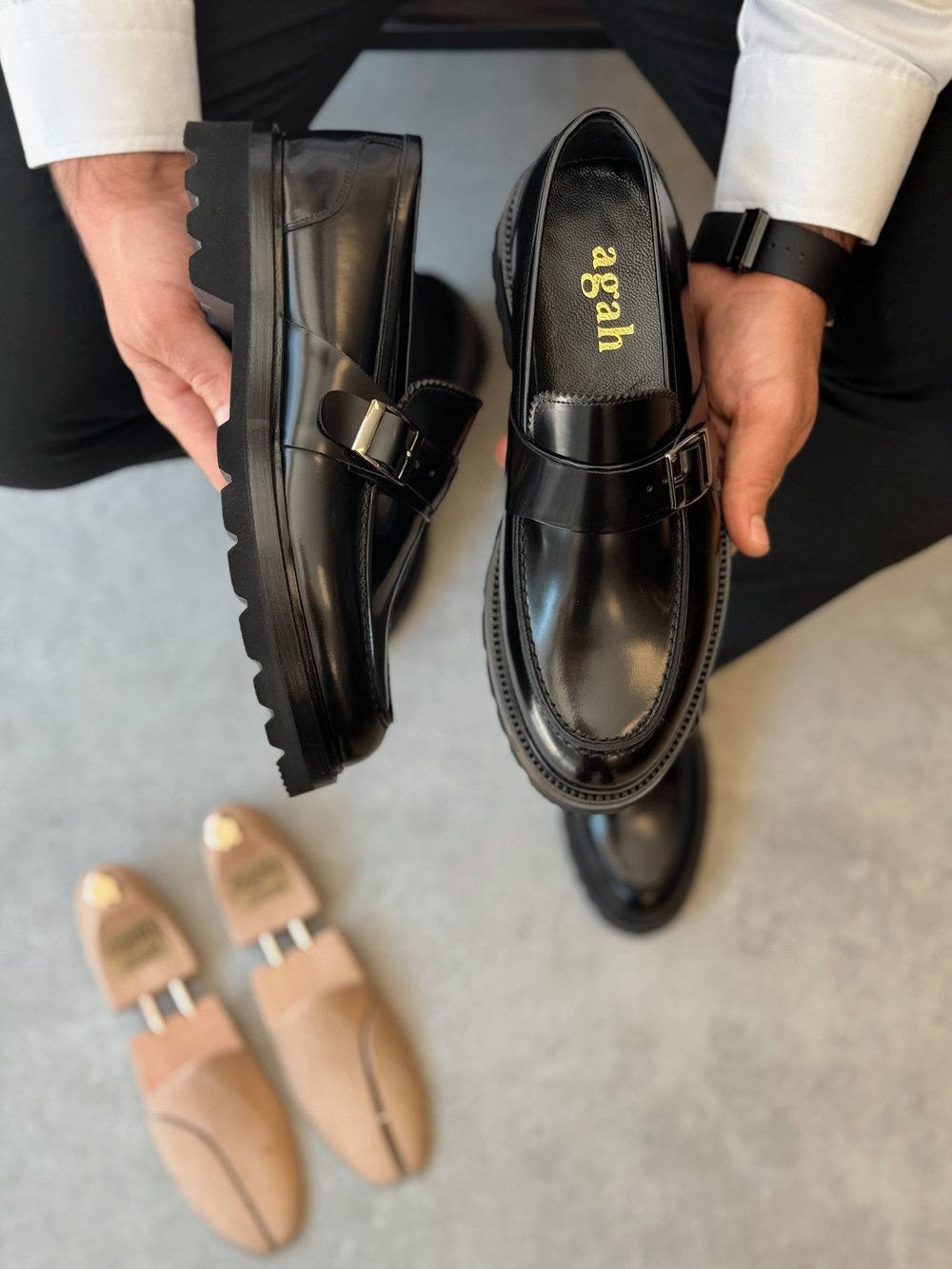  HAKİKİ DERİ İÇİ DIŞI AGAH MODEL İCON SİYAH LOAFER AYAKKABI