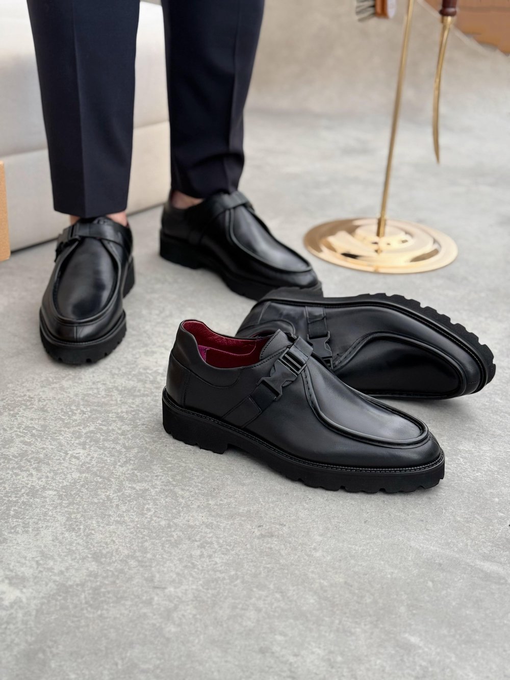 AGAH MODEL KEVIN SİYAH İÇİ DIŞI HAKİKİ DERİ KLASİK AYAKKABI