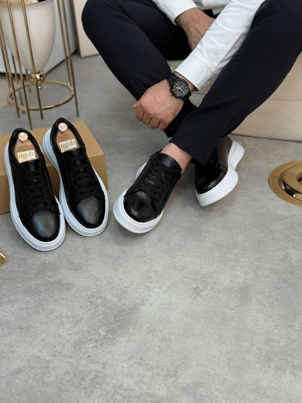 AGAH MODEL LOST SİYAH SNEAKERS