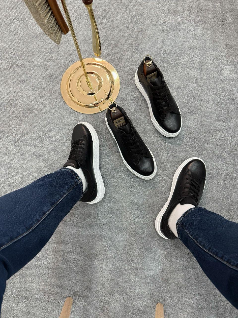 AGAH MODEL SİYAH SNEAKER