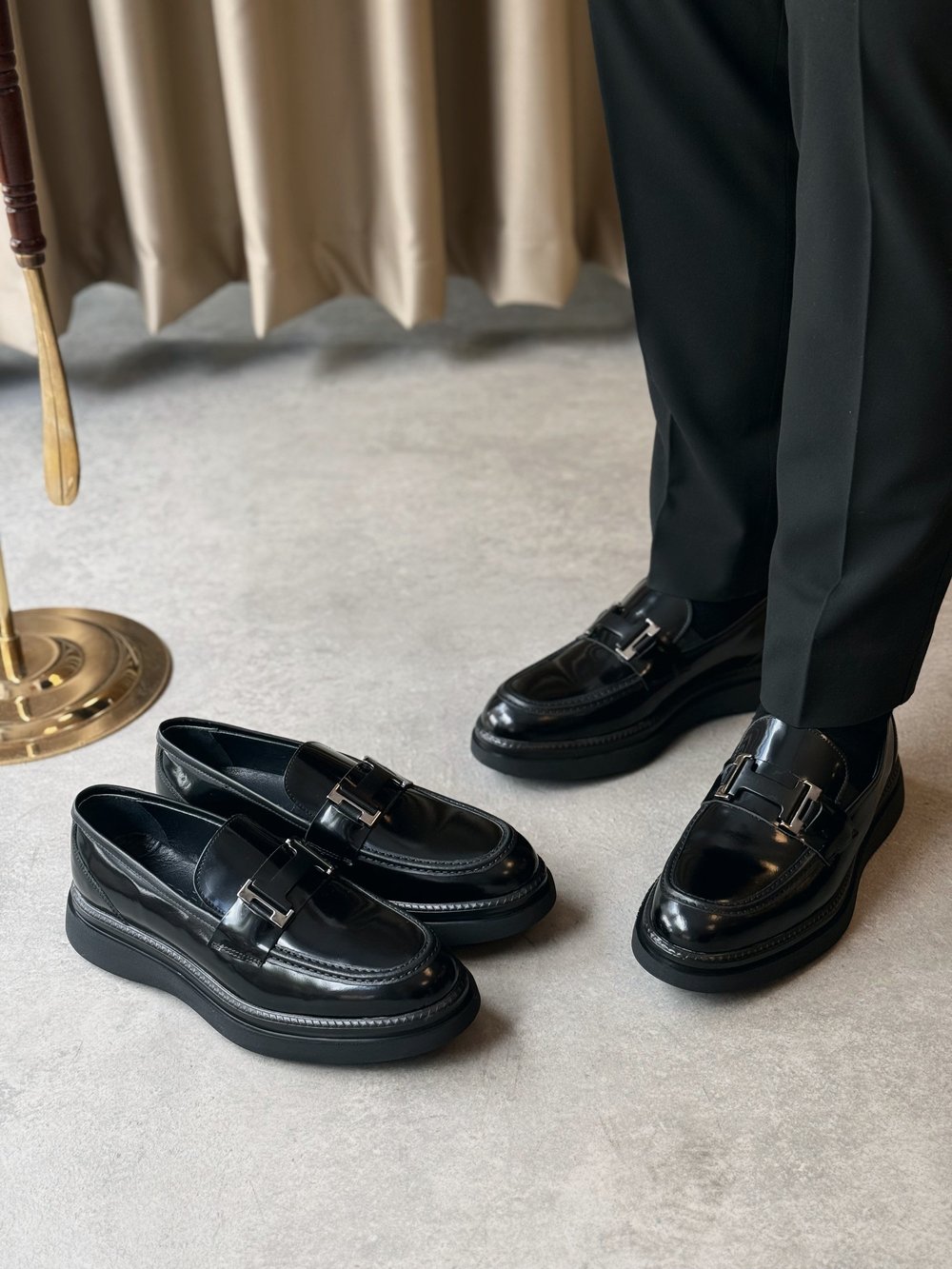 HAKİKİ DERİ İÇİ DIŞI AGAH MODEL CLASS SİYAH LOAFER AYAKKABI