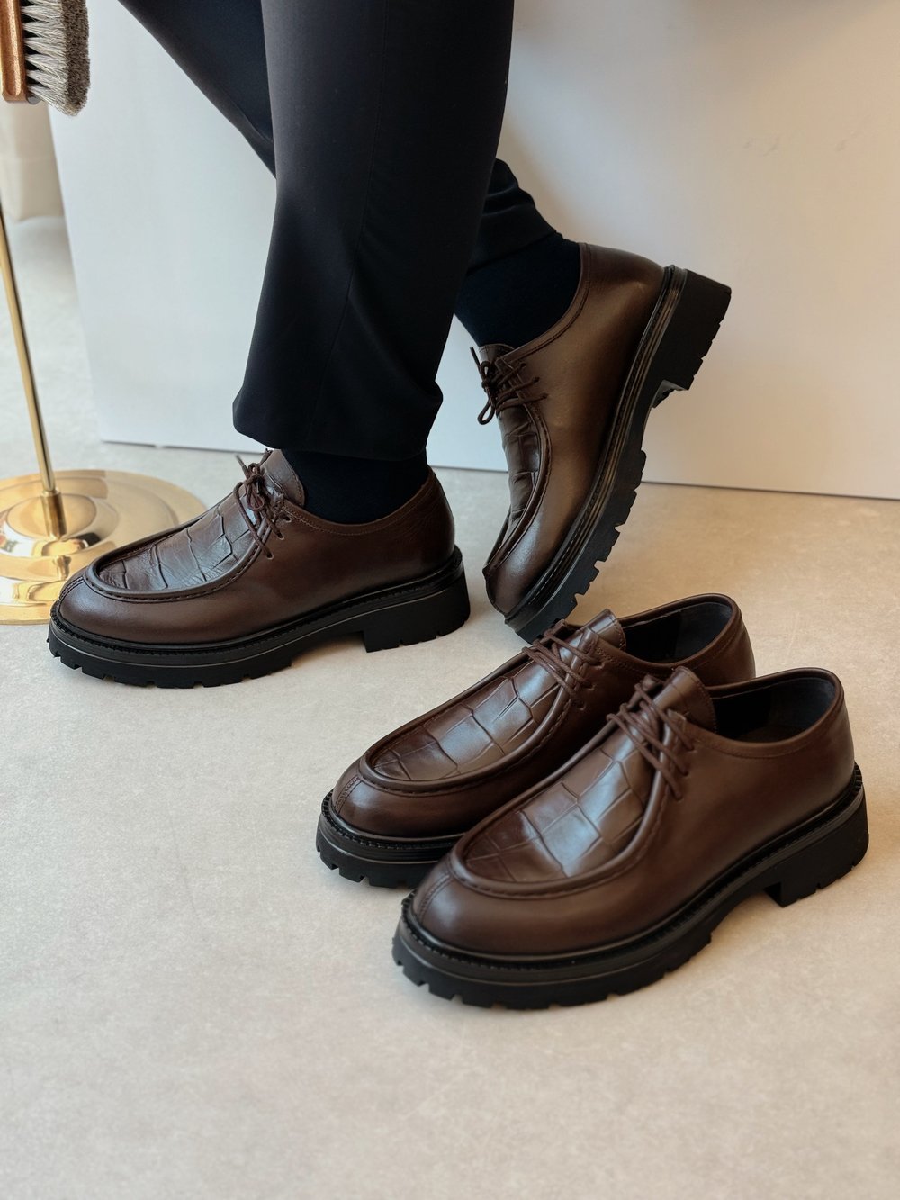 HAKİKİ DERİ İÇİ DIŞI AGAH MODEL KROK ACI KAHVE CASUAL AYAKKABI
