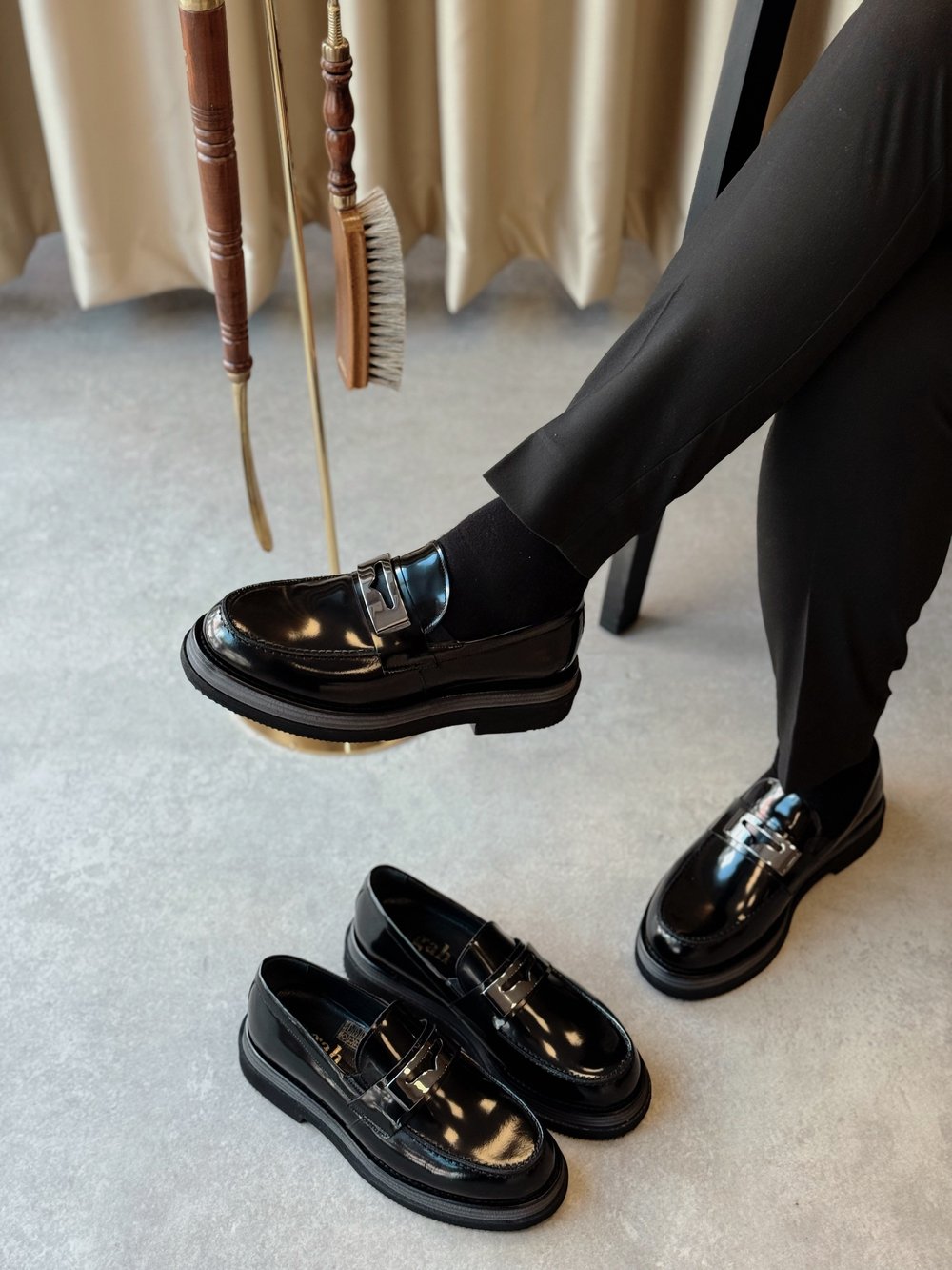 HAKİKİ DERİ İÇİ DIŞI AGAH MODEL REGAL SİYAH LOAFER AYAKKABI