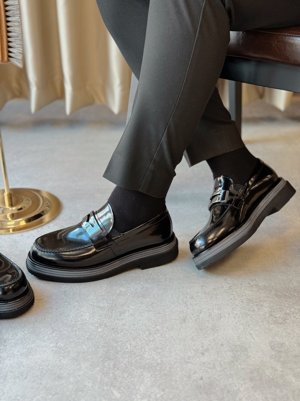 HAKİKİ DERİ İÇİ DIŞI AGAH MODEL REGAL SİYAH LOAFER AYAKKABI