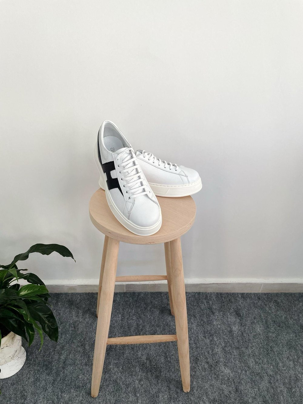 HAKİKİ DERİ YÜKSEK TABAN SNEAKER BEYAZ