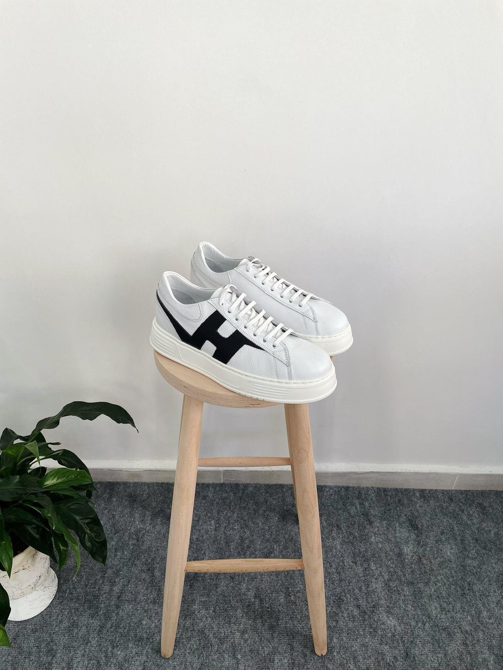 HAKİKİ DERİ YÜKSEK TABAN SNEAKER BEYAZ