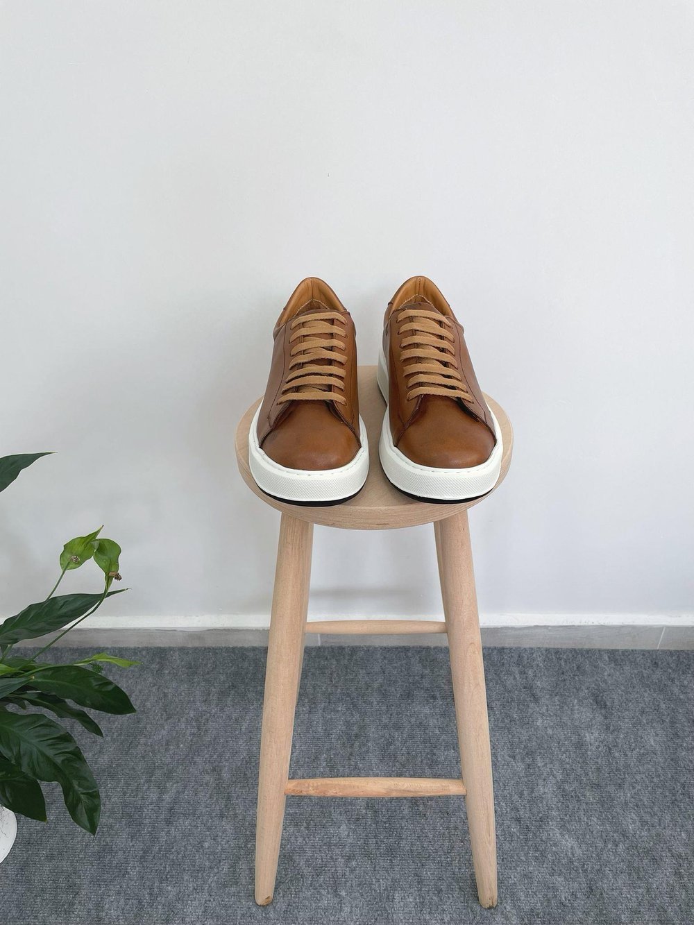 Taba Günlük Rahat Hakiki Deri Erkek Sneaker Ayakkabı