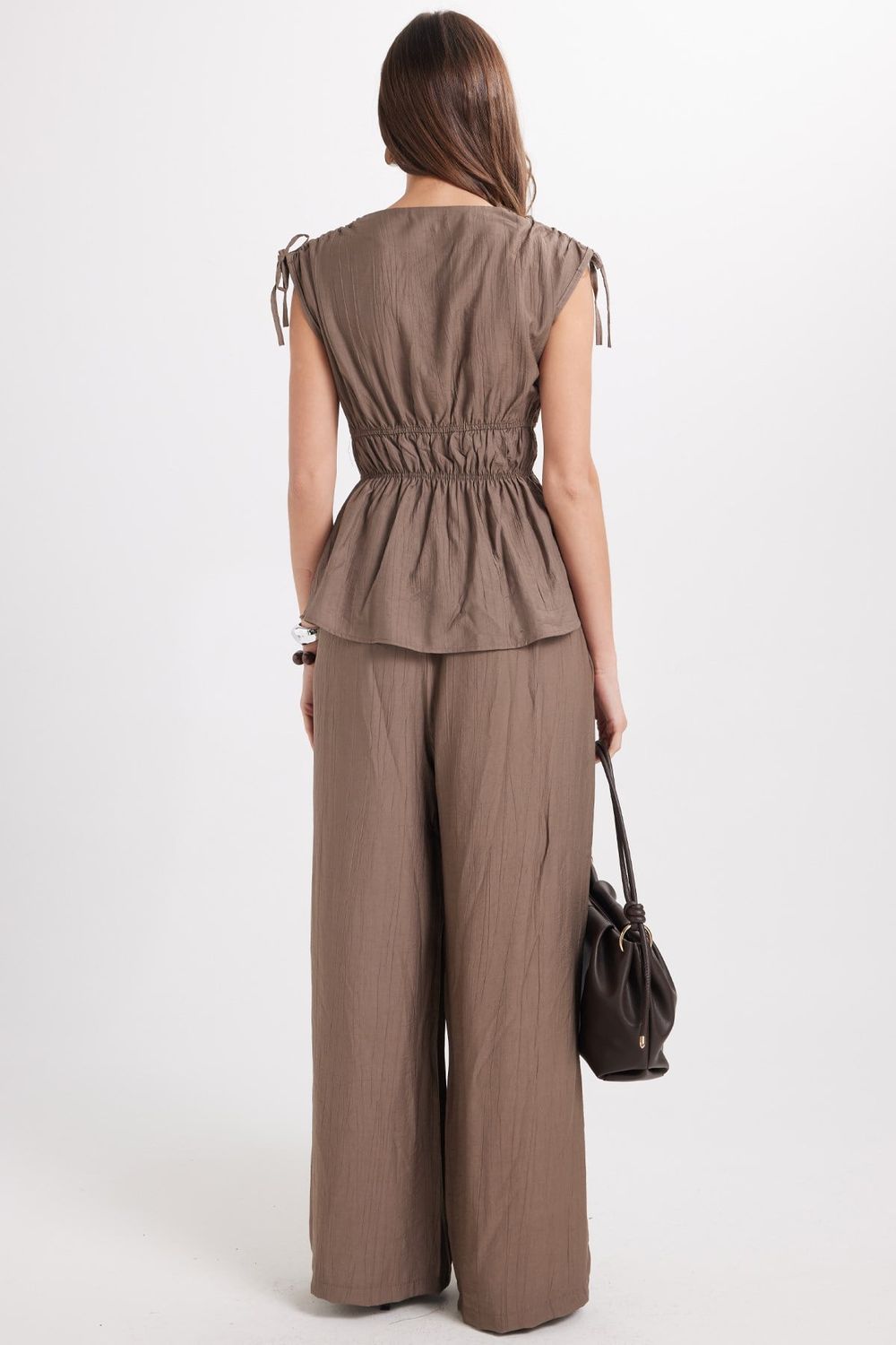 KADIN BELİ  LASTİKLİ  ENT-9345  PANTOLON BLUZ TAKIM