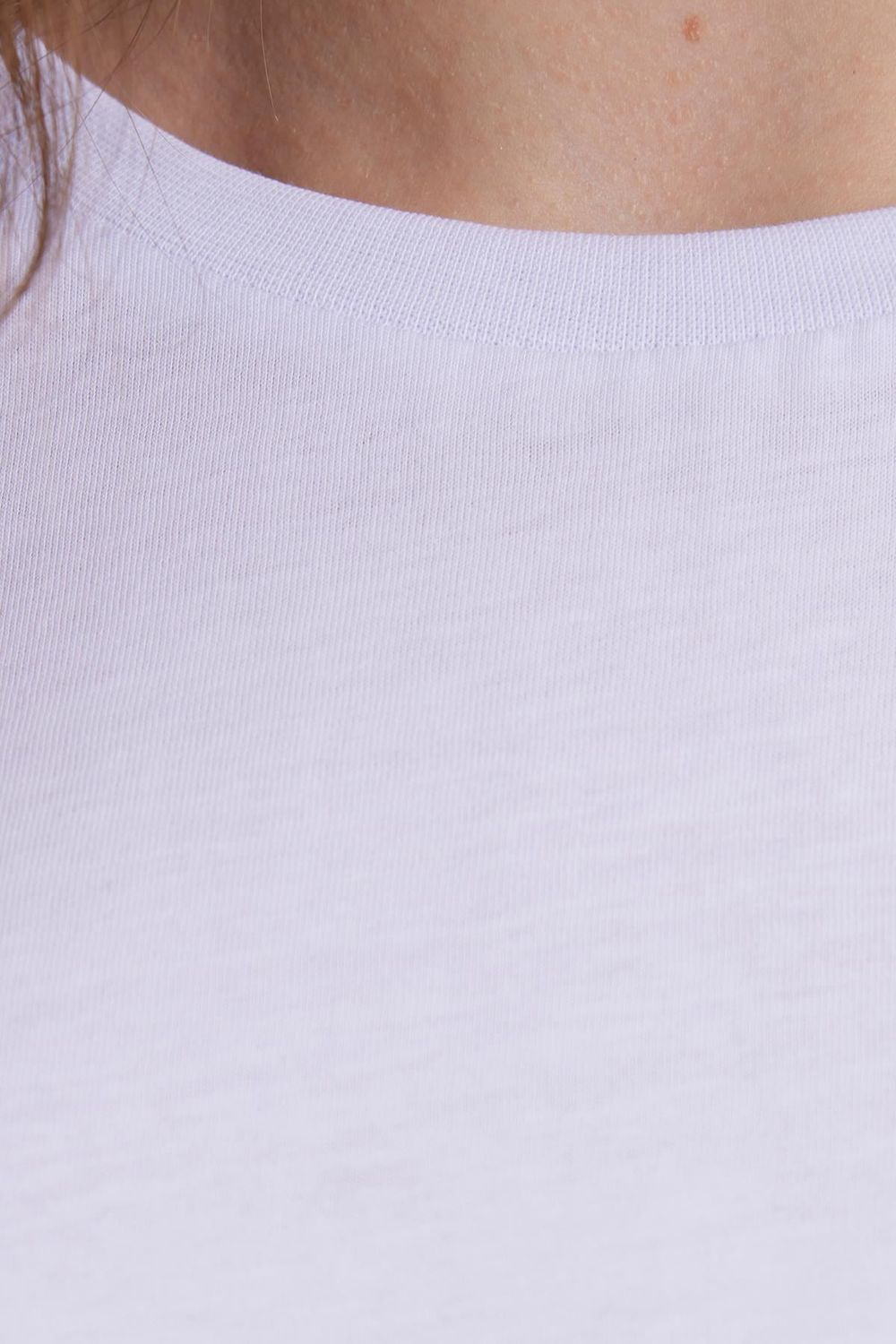 Kadın Relax Fit Rahat Kesim Kısa Kollu Bisiklet Yaka Beyaz Tişört