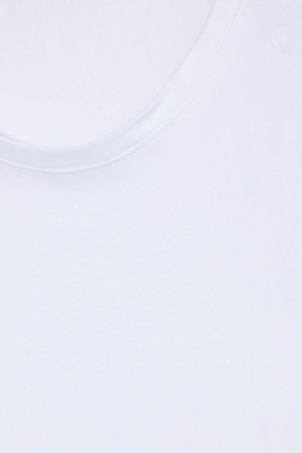 Kadın Slim Fit Dar Kesim Pamuklu Likralı Bisiklet Yaka Ay Kol Beyaz Tişört