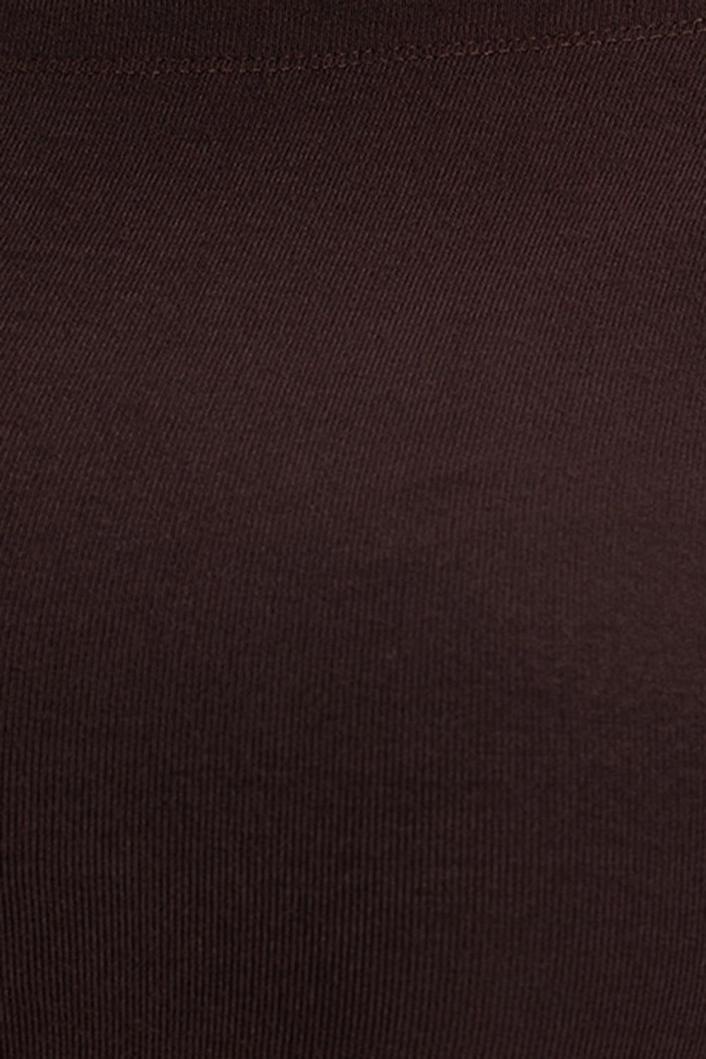 Kadın Slim Fit Dar Kesim Pamuklu Kayık Yaka Kısa Kollu Kahverengi Tişört
