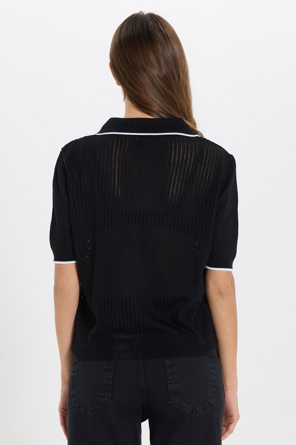 KADIN KONTRAST YAKA TRIKO VLM HN-107 POLO TSHIRT
