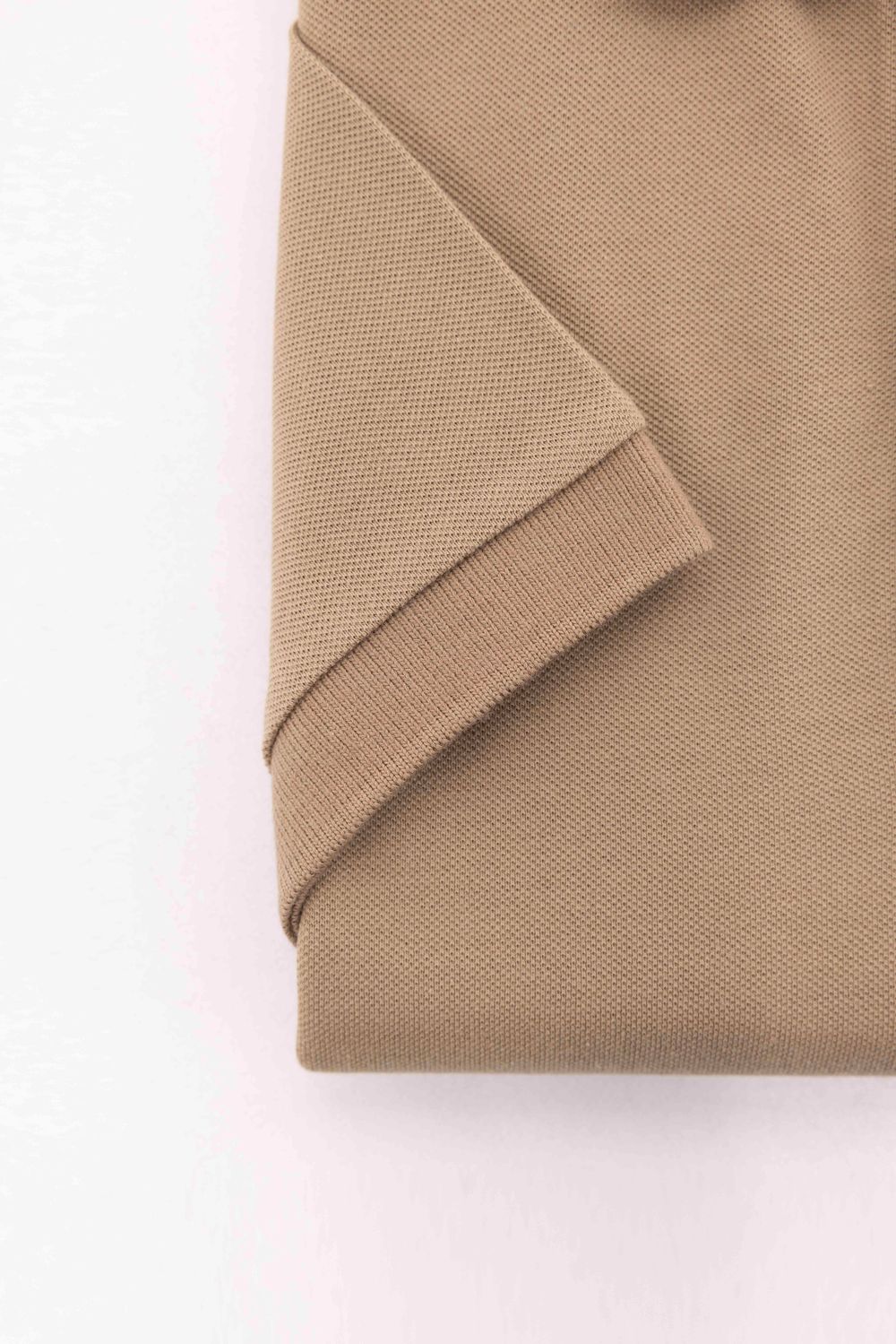 Erkek Slim Fit Dar Kesim %100 Pamuk Düz Pike Kahverengi Polo Yaka Tişört