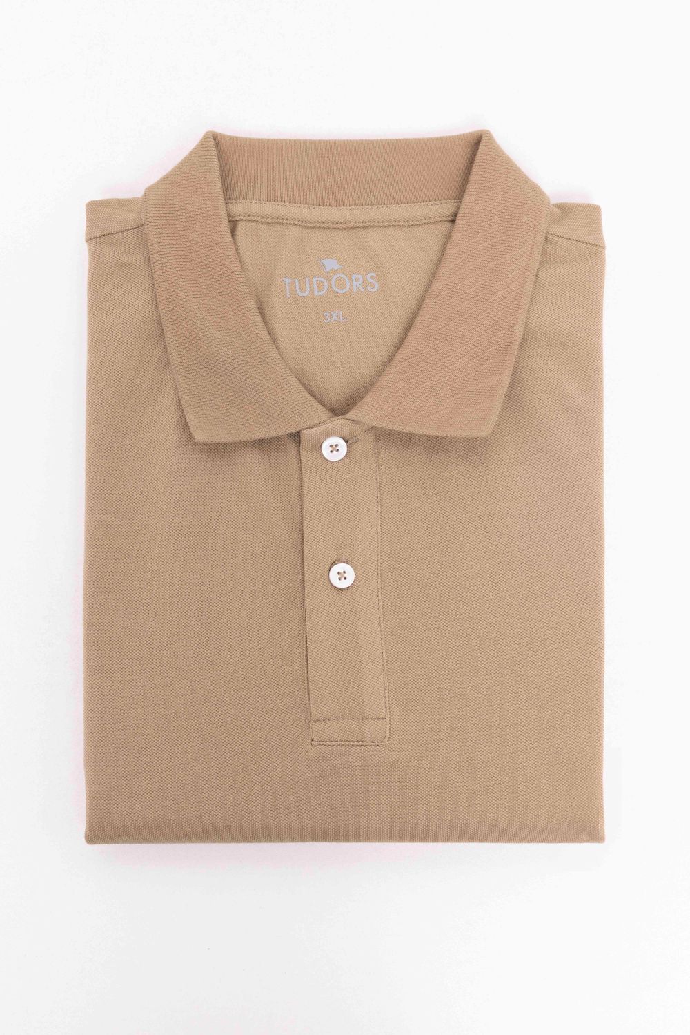 Erkek Slim Fit Dar Kesim %100 Pamuk Düz Pike Kahverengi Polo Yaka Tişört